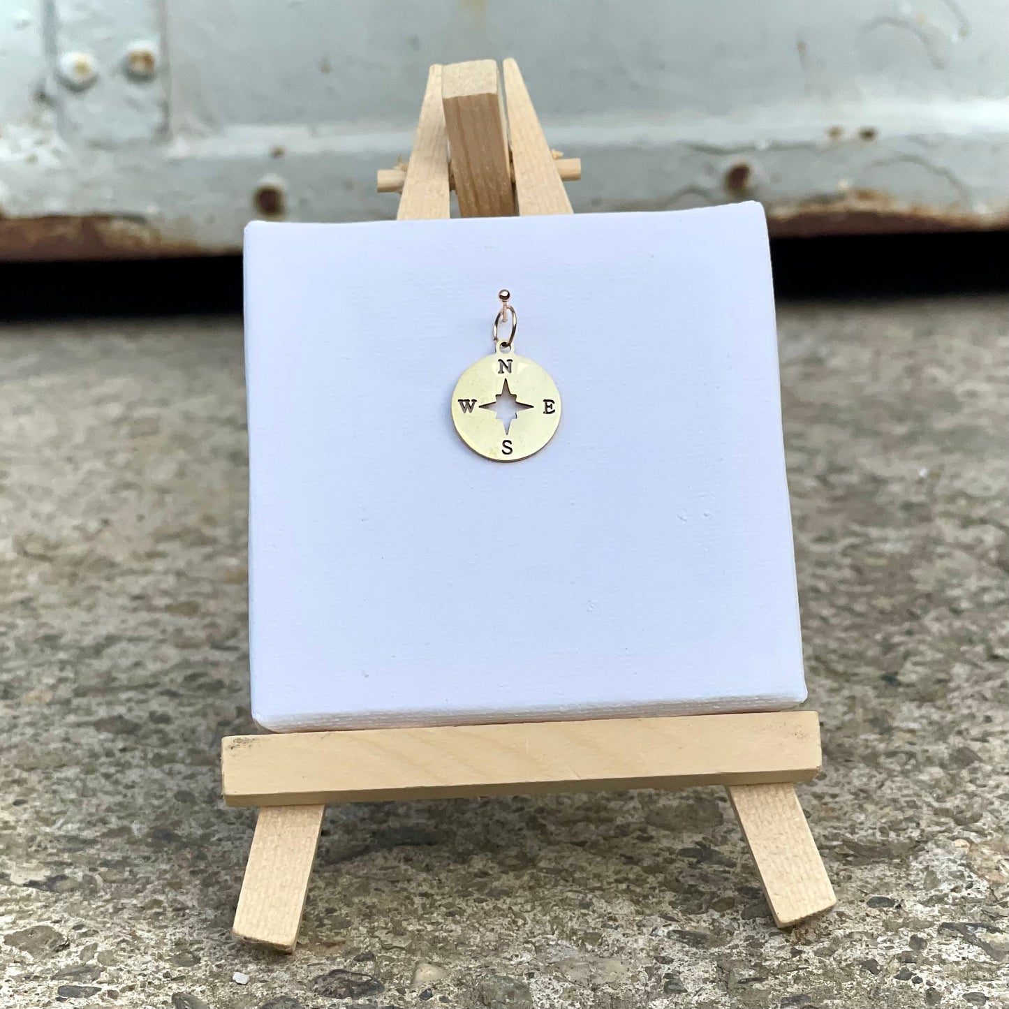 Charm -Kompass- Gold