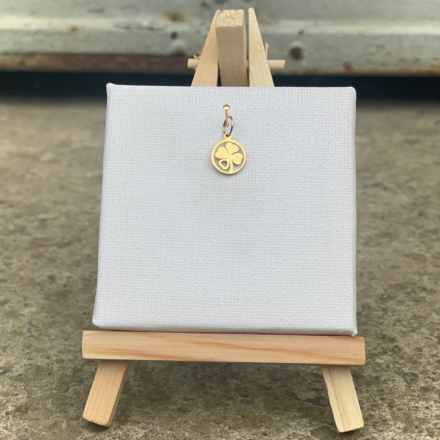 Charm -Kleeblatt- Gold