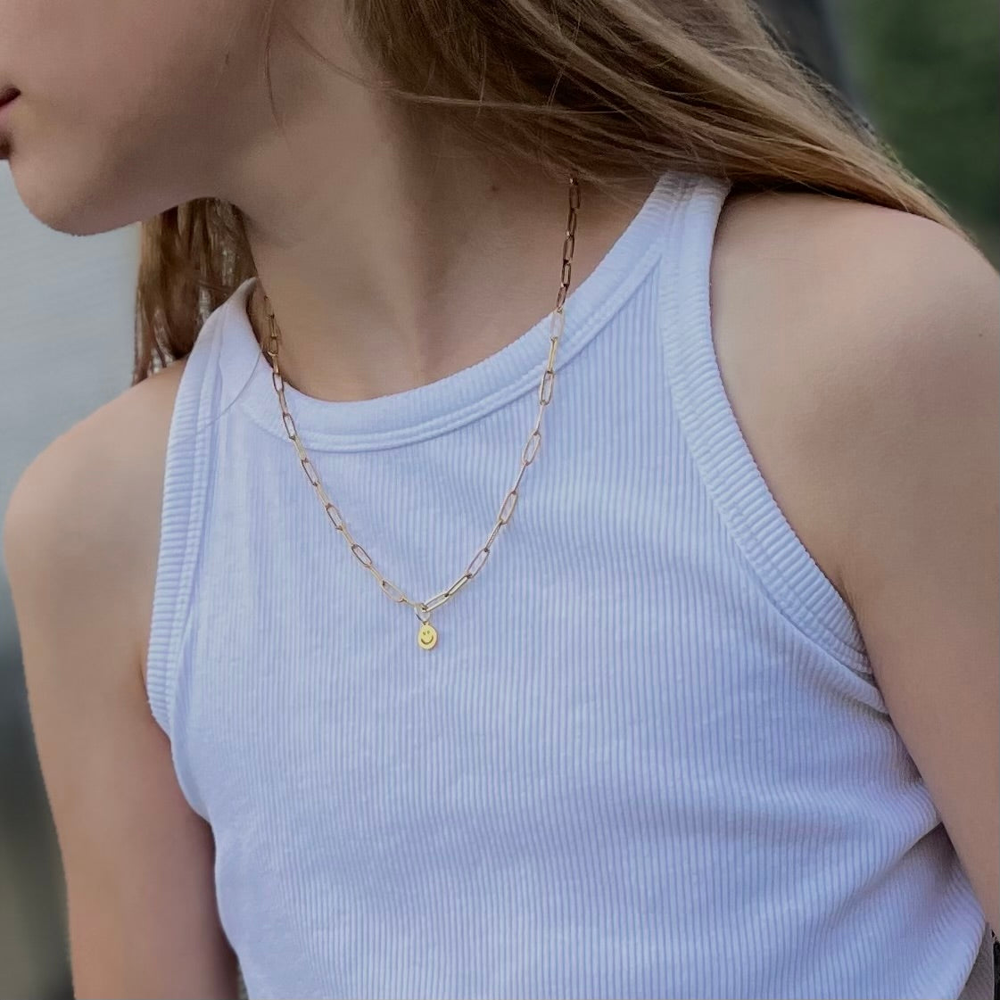 Kette Happy Collection 🙂 Gold, Kinder-Edition, 42 cm