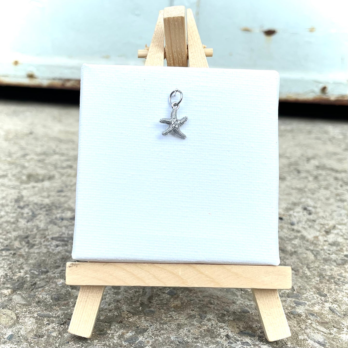 Charm -Seestern mit Strasssteinen- Silber