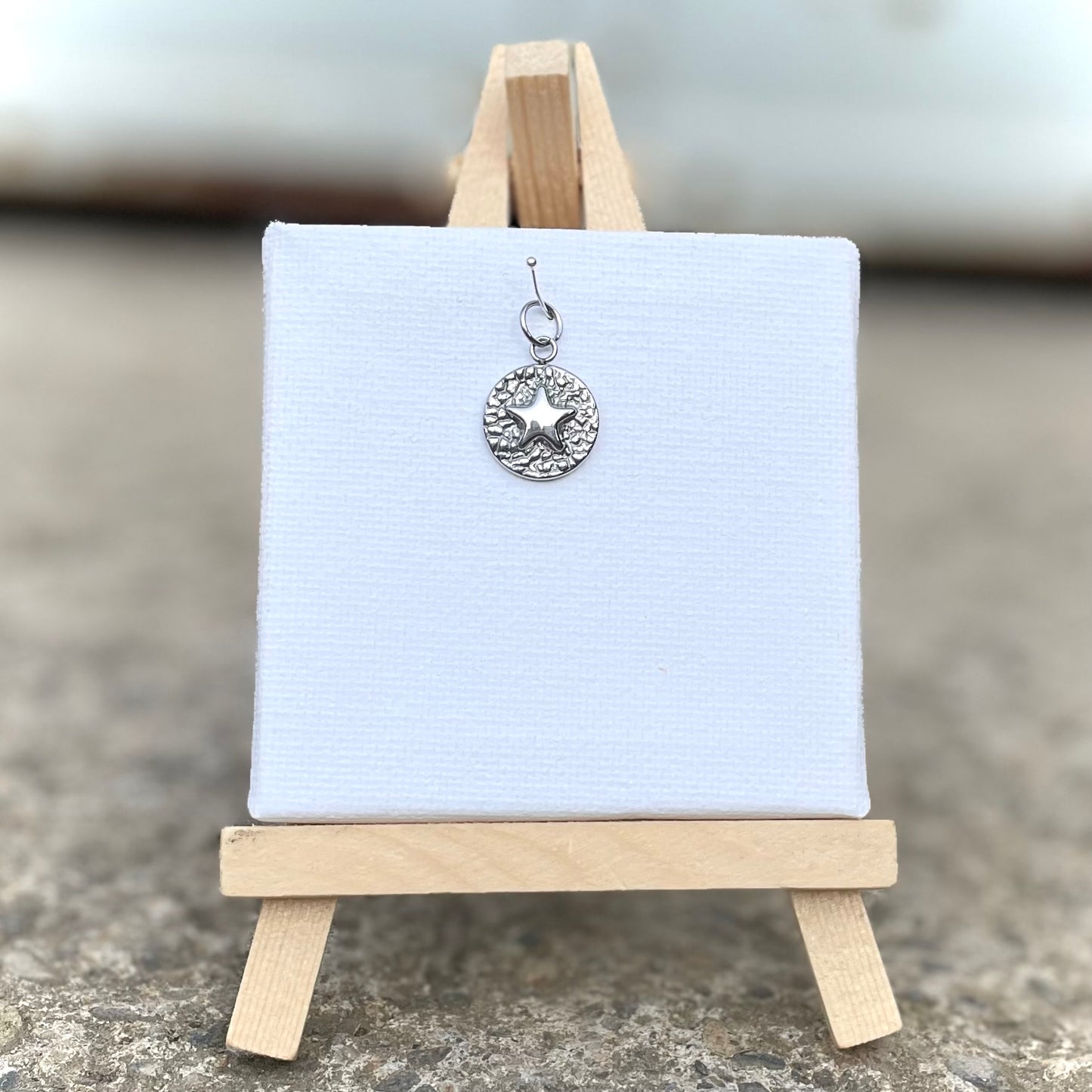 Charm -Stern 3D- Silber