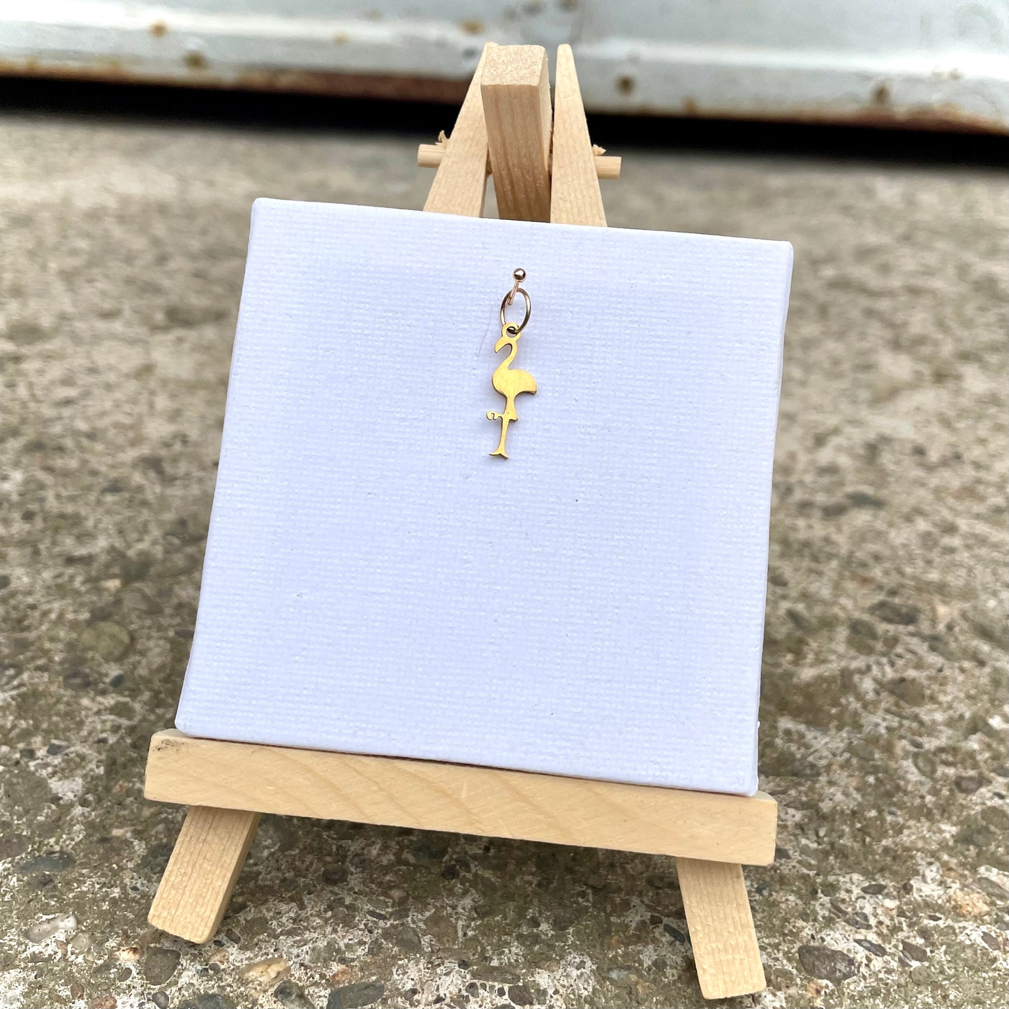 Charm -Flamingo- Gold