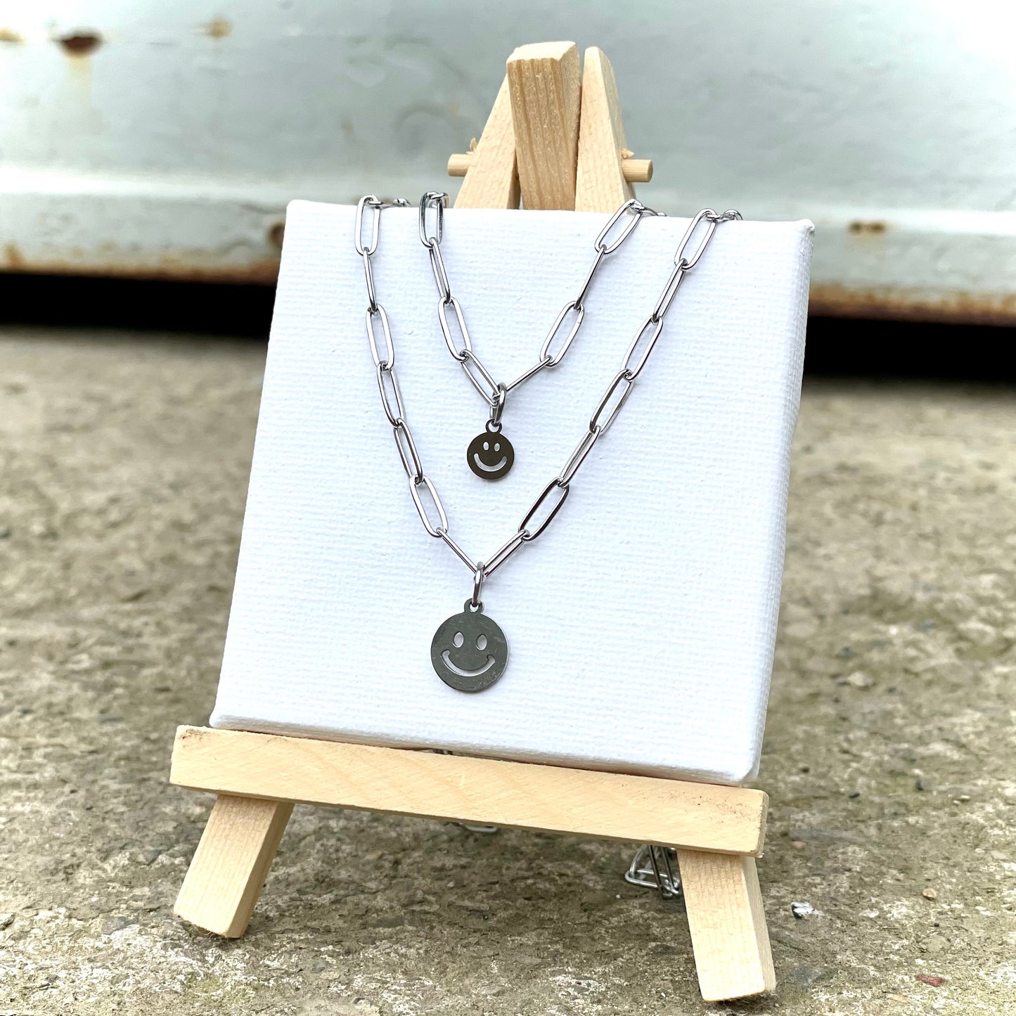 Kette Happy Collection 🙂 Silber, 57 cm