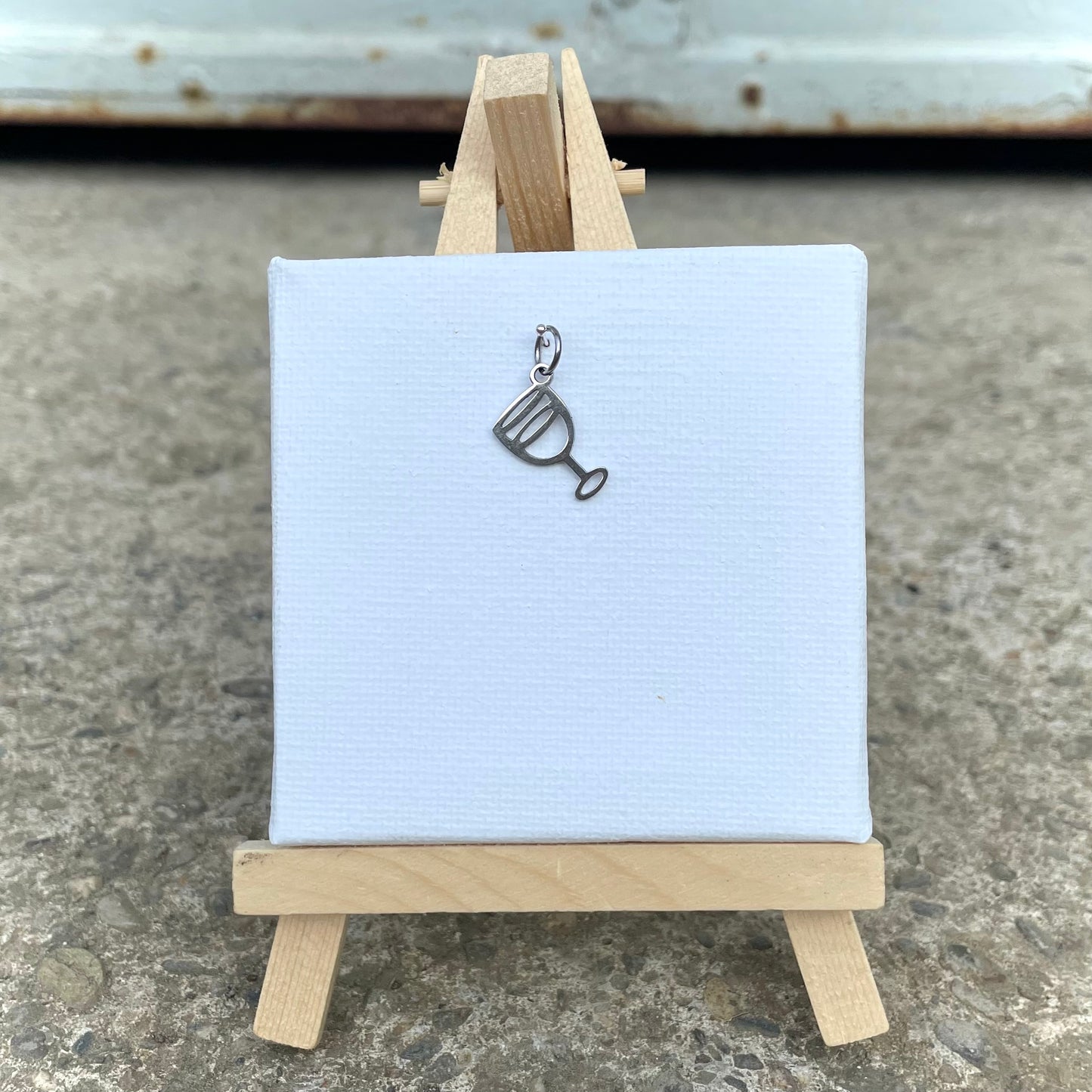 Charm -Weinglas- Silber