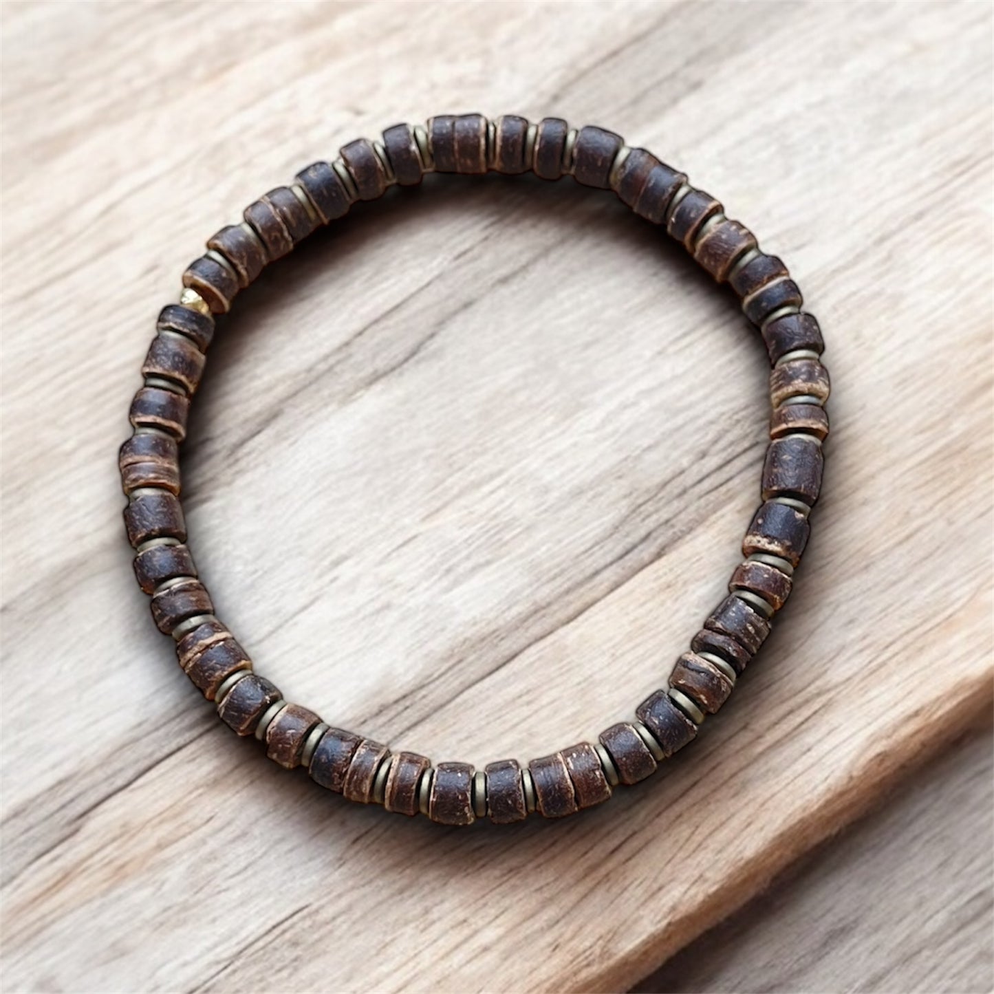 Armband Kokos-Hämatit für Männer - Natürlich & Elegant