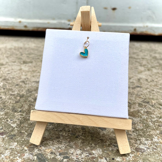 Charm -Herz Blau- Gold