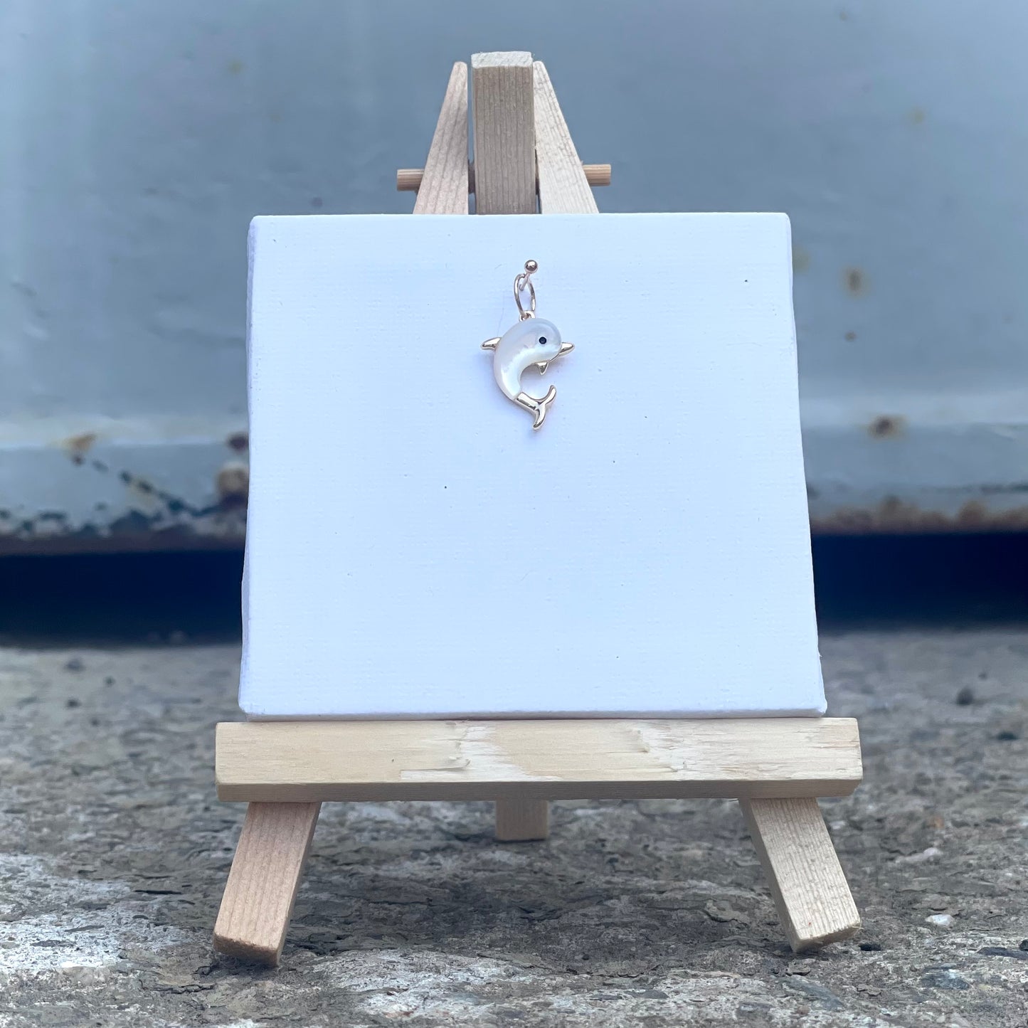 Charm - Delfin - Gold & Muschel