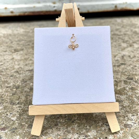 Charm -Biene- Gold & Zirkonia