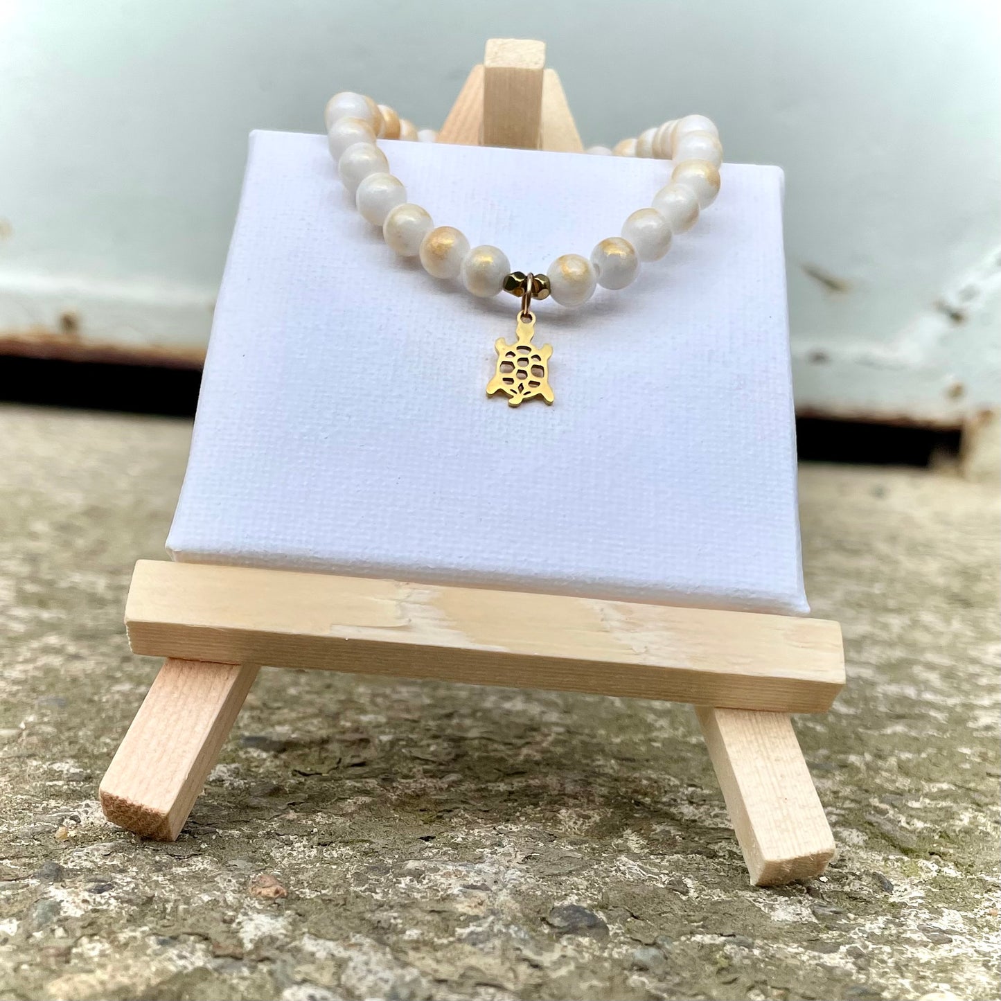 Armband Mashan Jade „Glücklich S(t)ein“ mit 6 mm Perlen und Anhänger
