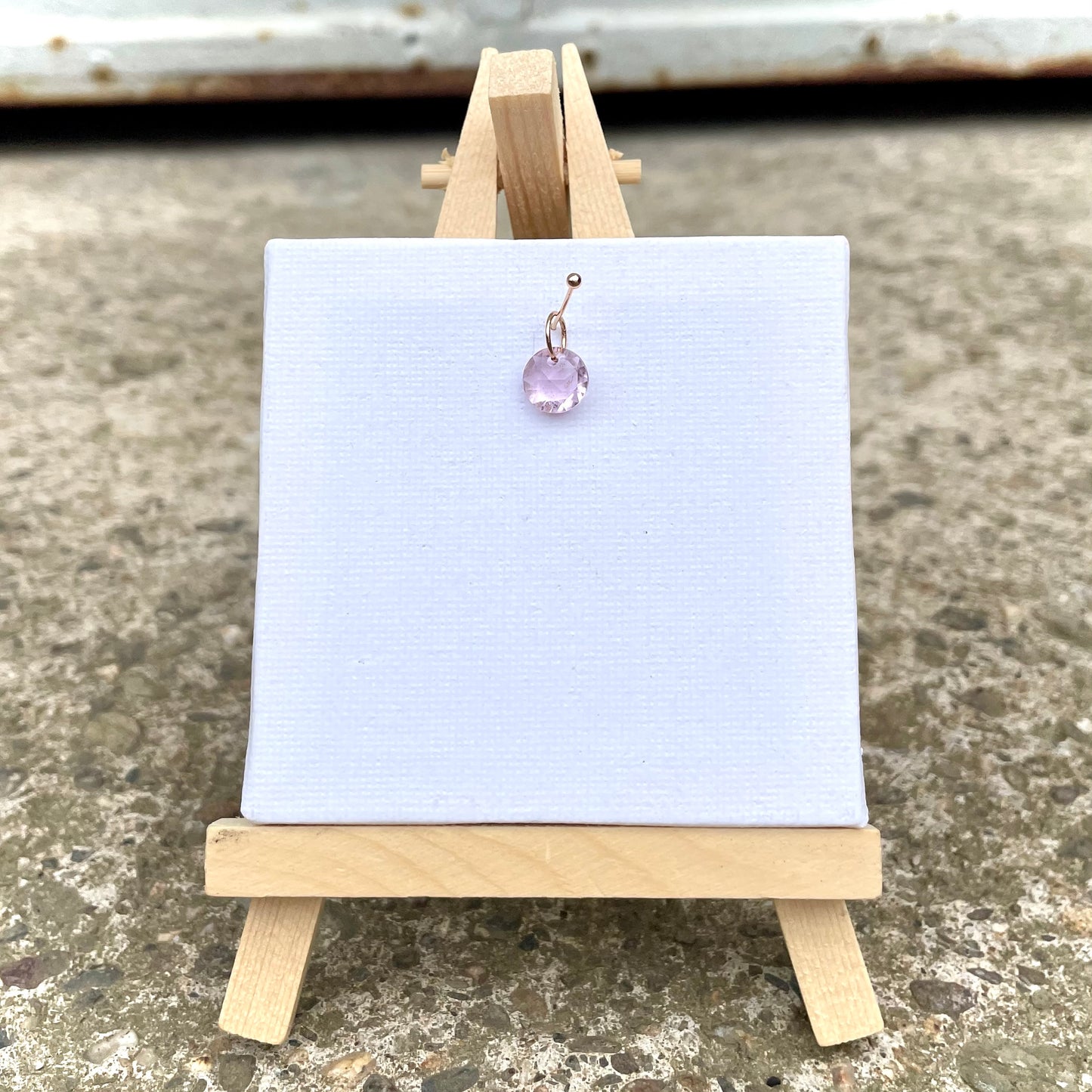 Charm -GlasRosa- Gold
